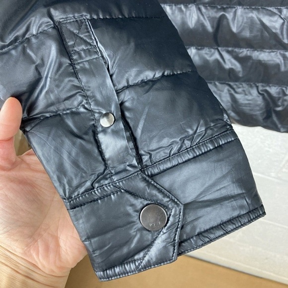 VTG PAUL SMITH JEANS Men’s METALLIC Black down PUFFER jacket Men’s Size S - Picture 4 of 12